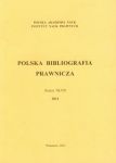 Polska Bibliografia Prawnicza 2011 Zeszyt XLVII