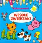 Wesołe zwierzaki Kolorowanki z naklejkami