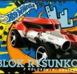 Blok rysunkowy Hot Wheels A4 z kolorowymi kartkami 16 kartek