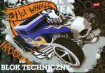 Blok techniczny Hot Wheels A4 10 kartek czarny