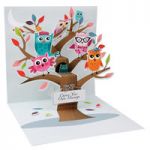 Kartki 3D - Owl Tree