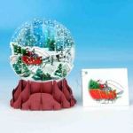 Kartki 3D Dashing Through the Snow Snow Globe