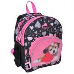 Plecak szkolny Pies czarno-różowy