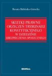 Skutki prawne orzeczeń Trybunału Konstytucyjnego w dziedzinie ubezpieczenia społecznego