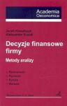 Decyzje finansowe firmy. Metody analizy