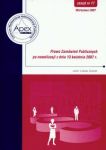 Prawo Zamówień Publicznych po nowelizacji z dnia 13 kwietnia 2007 17/2007