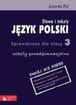 Język polski 3 Słowa i teksty Sprawdziany