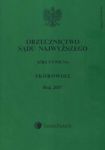 Orzecznictwo Sądu Najwyższego Skorowidz 2007
