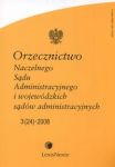 Orzecznictwo Naczelnego Sądu Administracyjnego i wojewódzkich sądów administracyjnych 2008/05