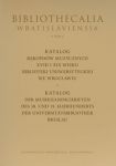 Katalog rękopisów muzycznych XVIII-XIX wieku Biblioteki Uniwersyteckiej we Wrocławiu ze zbiorów wroc