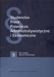 Studenckie prace prawnicze Administratywistyczne i Ekonomiczne 5