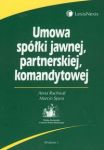 Umowa spółki jawnej partnerskiej komandytowej