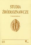 Studia Źródłoznawcze Commentationes tom  XLVI