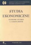 Studia ekonomiczne Economic studies 1-2